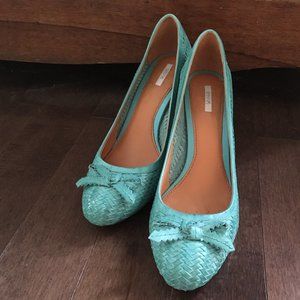 Geox herringbone leather heels (3.5")